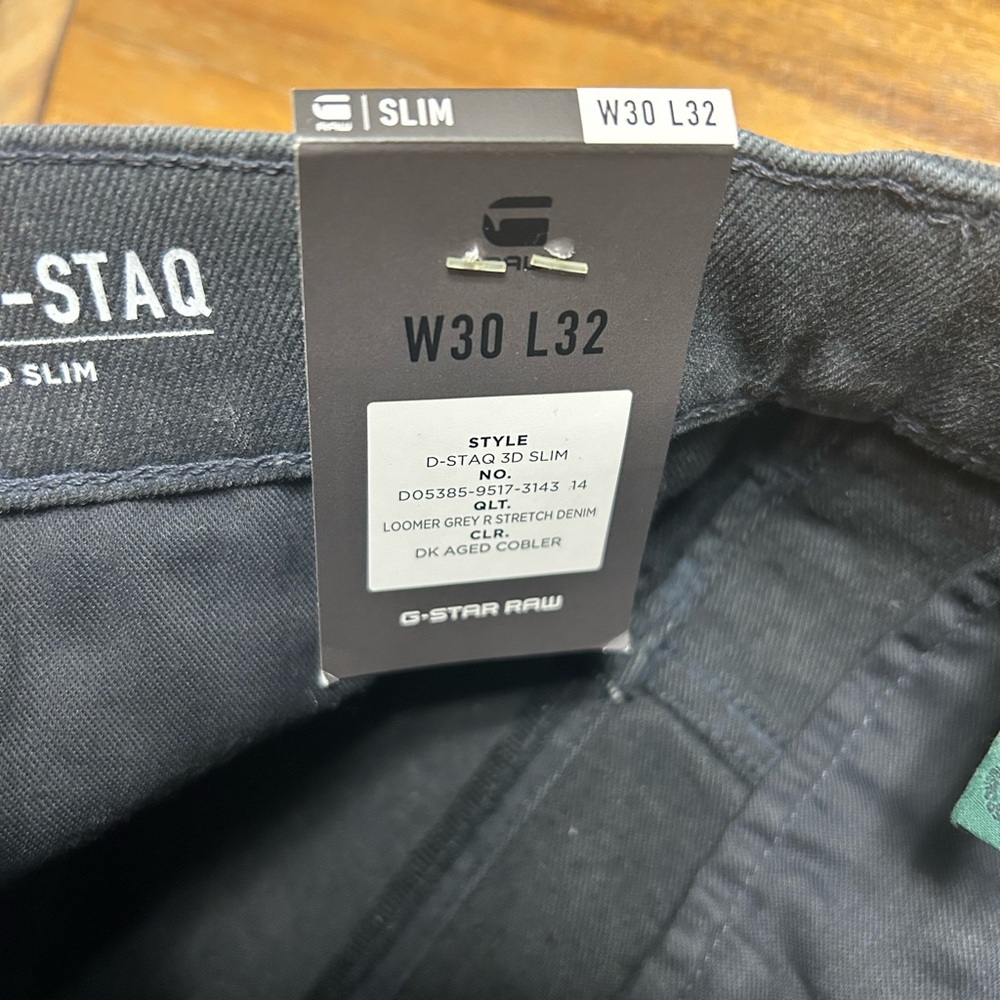 G-Star Raw Denim D-Staq Men's Charcoal Slim Jeans - Picture 6 of 8